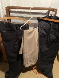 Men's Pants Tan Cargo, Black Basics