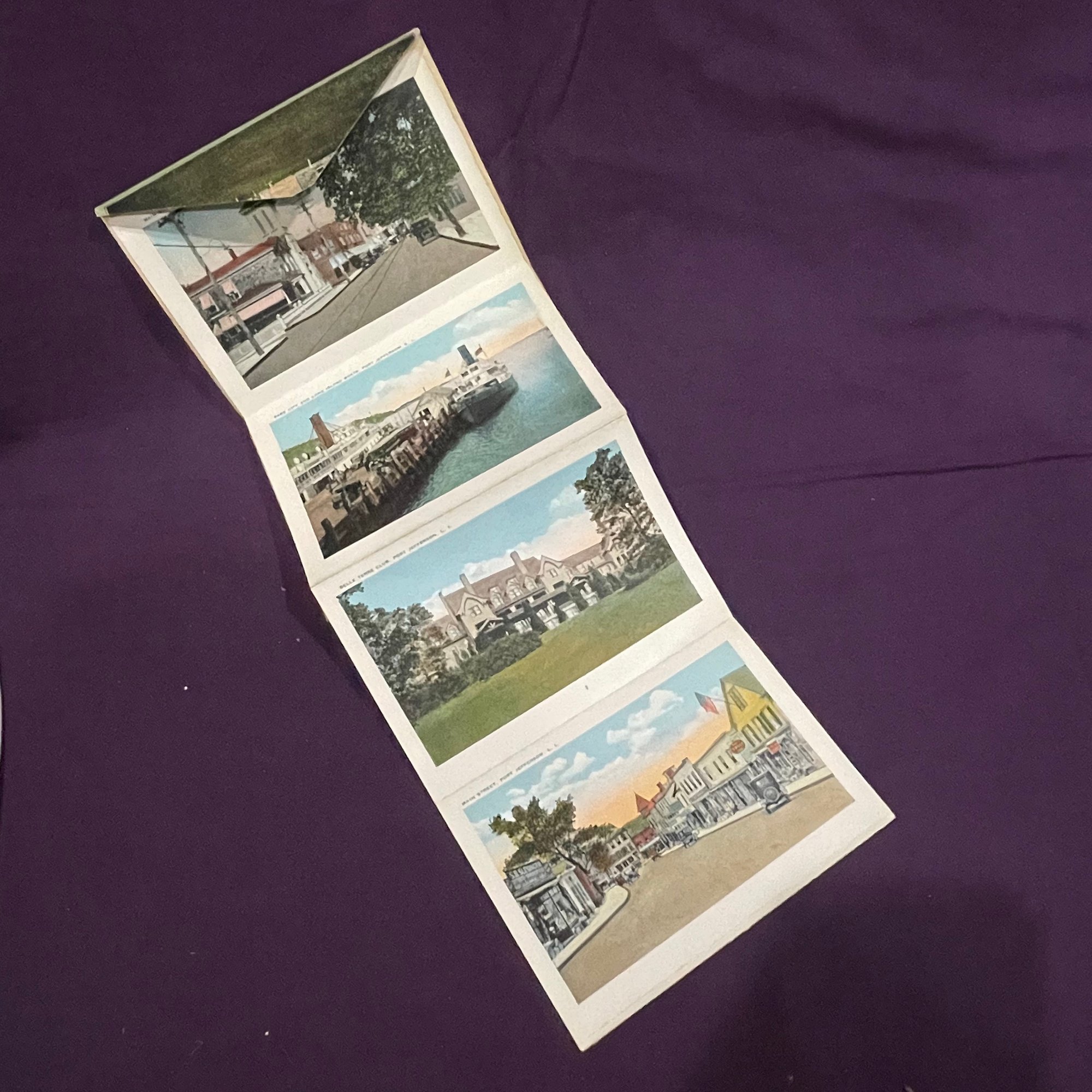 Souvenir Postcard Folder Of PORT JEFFERSON Long Island, New York ...