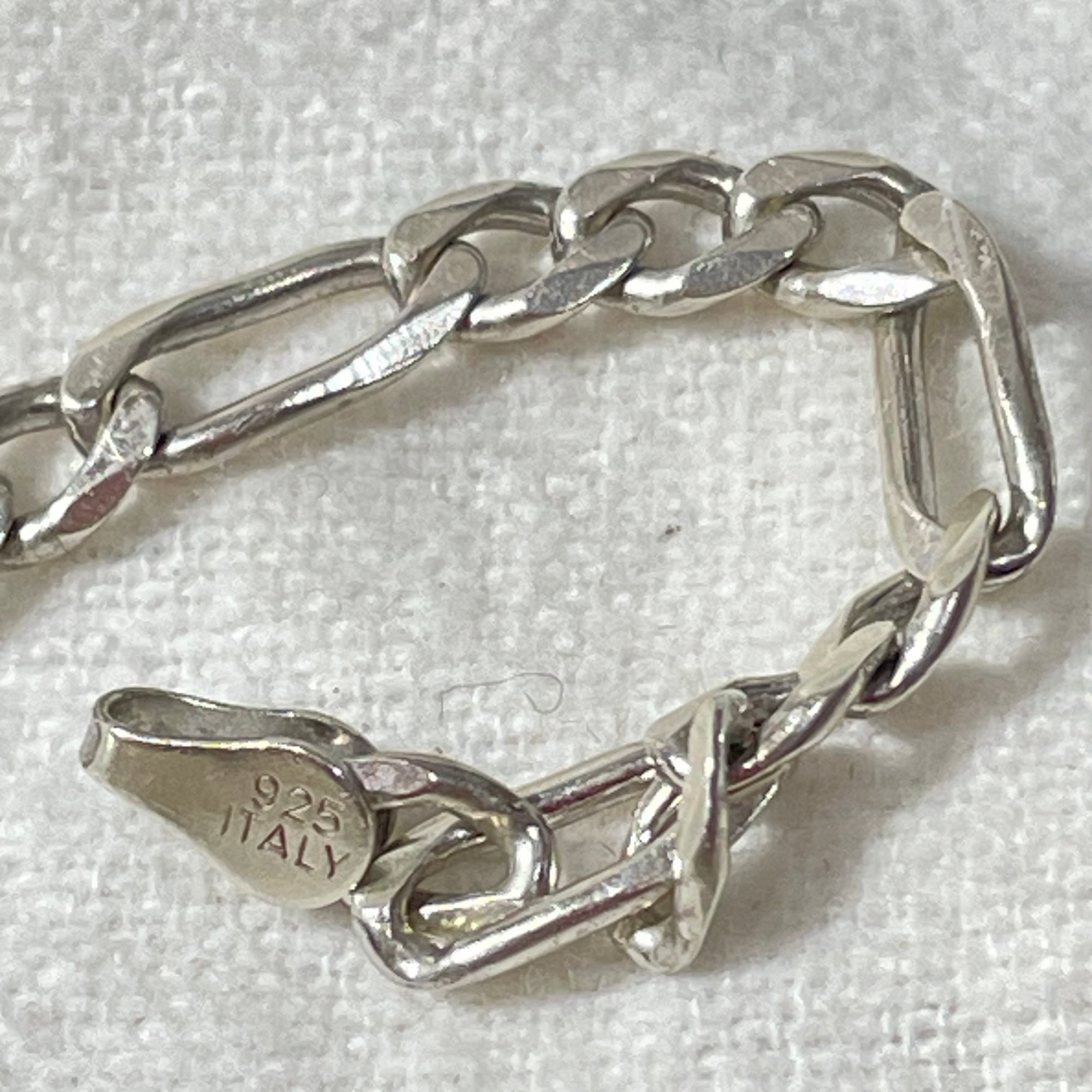 Sterling Silver Medical Alert ID Bracelet - ITALY #20693 | Auctionninja.com
