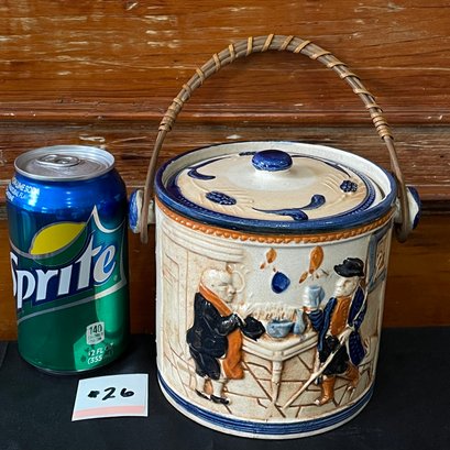 Vintage Ceramic Biscuit Jar - Made In Japan