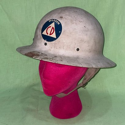 Vintage Civil Defense Warden Helmet
