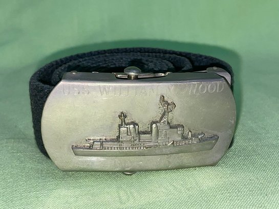 USS William M. Wood (DD-715) Belt Buckle & Belt
