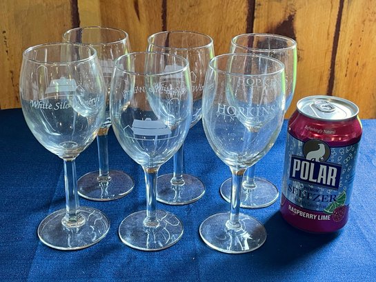 White Silo/Hopkins Winery CONNECTICUT Wine Glasses