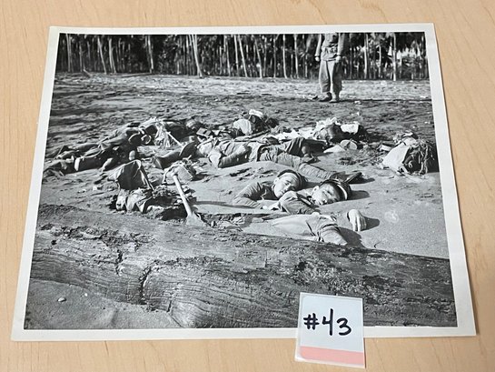 'DEATH IN THIS MORNING' Dead Japanese Soldiers - Original WWII Press Photo