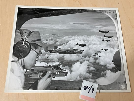 Minoru Wada Guiding U.S. Bombers To Japanese Targets WWII Original Press Photo
