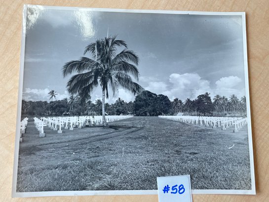 Guadalcanal U.S. Soldier Cemetery WWII Original Press Photo