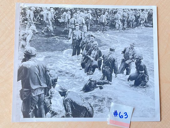 'SUBMARINE ROAD' Cape Gloucester, New Britain WWII Marines Original Press Photo