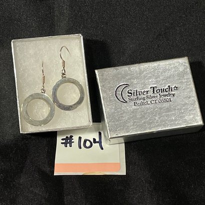 Sterling Silver 'Donut' Hoop Earrings