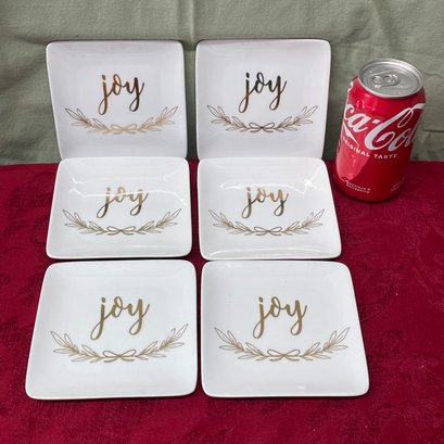 Set Of 6 JOY Square Appetizer Plates