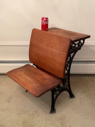 Antique Cast Iron/Wood School Desk - Haney School Furniture Co.