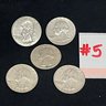 (Lot Of 5) 1964 Washington Quarters - American Silver Coins