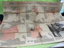 1944 Newsmap For The Armed Forces WWII - Extra Large Fold Out