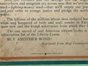 1918 WWI Buy War Bonds Appeal Sign 'The Bridge To The Rhine'