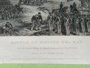 Battle Of Molino Del Rey - Mexican American War 19th Century Engraving