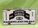 Korean War Airborne Ranger License Plate