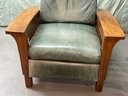 Stickley Style Mission Oak Recliner Lounge Chair - Sam Moore Furniture AWESOME