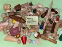 Nearly 2 Pounds Assorted Wood Pieces For Arts & Crafts