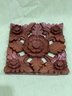 (2) Hand Carved Floral Wood Plaques 6' X 6'