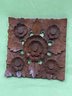 Large Hand Carved Floral Wood Plaque 8' X 8'