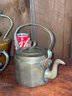 Vintage Metal Lot - Coal Scuttle, Teapots, Lamp & More - Brass, Copper, Silverplate