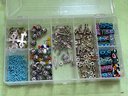 Plastic Box With Assorted Craft Beads, Charms - Jewelry Making