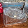 2 'Hospitality' Luncheon Snack Sets (Federal Glass) & Other Vintage Glass