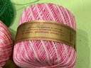 (10) Spools 'Knit-Cro-Sheen' J & P Coats Crochet Cotton