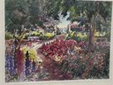 'Summer In The Park' Framed Print SIGNED Jan Kilburn Watercolor