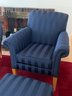 2 Ethan Allen Upholstered Chairs & Ottoman