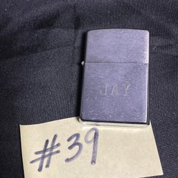 ZIPPO Lighter Engraved 'JAY' 1996 Brushed Chrome