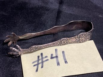 Eagle Claw Sugar Tongs - TH. MARTHINSEN NORWAY Silverplate