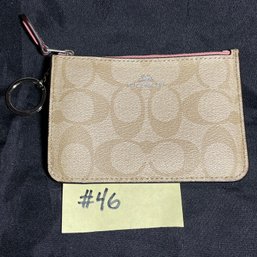 COACH Signature Key Pouch Wallet With Keychain