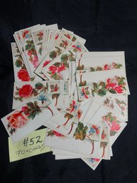 Over 70 Vintage Floral Calling Cards (Blank)