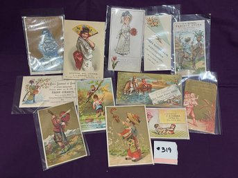 Lot Of Victorian Trade Cards - Dry Goods Stores, Millinery & More