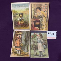 Set Of 4 REYNOLDS BROTHERS Fine Shoes Antique Victorian Trade Cards - Utica NY