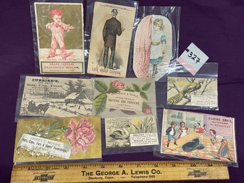 Lot Of Antique Victorian Trade Cards - Hatters, Furriers, Clothiers