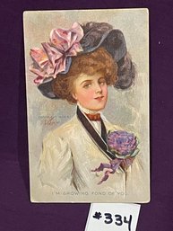 1908 E.H. Kiefer Artist Postcard 'I'M GROWING FOND OF YOU'