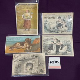 John Wanamaker & Shoneman Bros. Victorian Trade Cards - Antique Ephemera