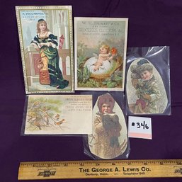 Antique Ephemera Victorian Trade Cards Lot