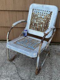 Mid-Century Metal Bouncer Chair VINTAGE Outdoor Porch/Patio Lawn Furniture