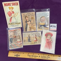 MINCE MEAT Victorian Trade Cards - Antique Advertising Ephemera