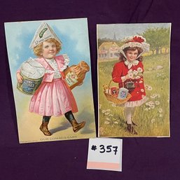 (Lot Of 2) Antique HEINZ Advertising Trade Cards