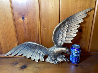 FLYING AMERICAN EAGLE Cast Metal Wall Hanging VINTAGE Mid-Century