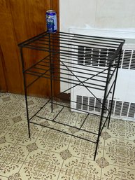 Mid-Century Wire Record Player Stand, Shelf
