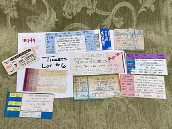 Vintage Concert Tickets Lot #6