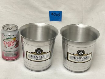 Henkell Piccolo Small Ice Buckets - Vintage Bar Advertising