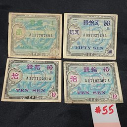 WWII Japanese Yen/Sen Military Currency Lot