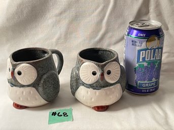 (2) Vintage OWL Mugs - Kotobuki - Made In Japan