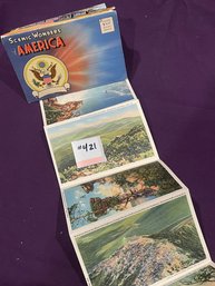 'Scenic Wonders Of America' Souvenir Postcard Folder VINTAGE