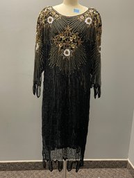 Fancy Sequined Long Dress - Vintage 1980s